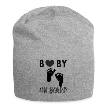 Bébé à l’board Bébé Ventre de bébé Proverbes de bébé - Bonnet en jersey - gris chiné - Devant