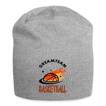 Basketball spielen Basketballer Korbleger Geschenk - Jersey-Beanie - Grau meliert - Vorne