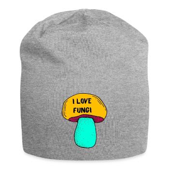 Ich liebe Pilze - Jersey-Beanie - Grau meliert - Vorne