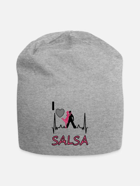 Ich tanze gern Salsa Tanzschule Tanzpaar Geschenk - Jersey-Beanie - Grau meliert