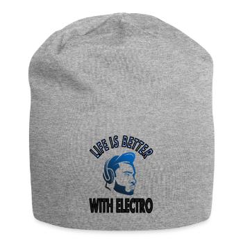 Electro-music Musiker Kopfhörer Musik Geschenkidee - Jersey-Beanie - Grau meliert - Vorne
