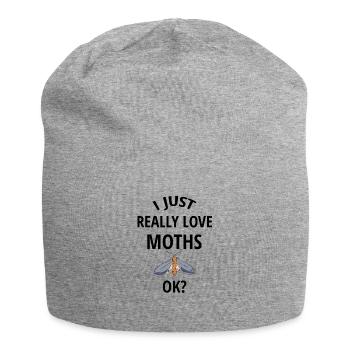 J'adore les mites | Amoureux des mites, amour des insectes - Bonnet en jersey - gris chiné - Devant