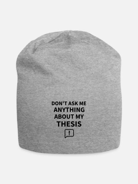 Dissertation Doktorarbeit | Doktorand PhD Student - Jersey-Beanie - Grau meliert