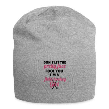 Field Hockey Gift For Women Field Hockey Player - Jersey Beanie - heather grey - Front