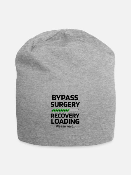 Bypass Operation Genesungsgeschenk Herz Operation - Jersey-Beanie - Grau meliert