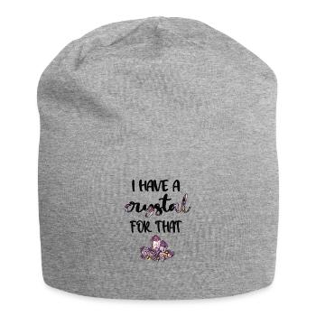 Crystals Gemstone Healing Stone Crystal Healer - Jersey Beanie - heather grey - Front