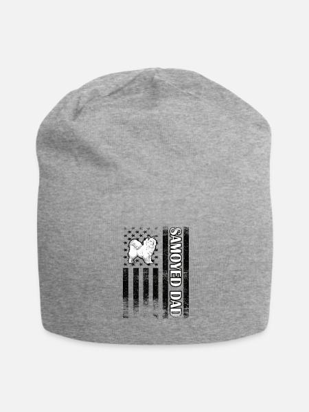 Samoyède Papa Samoyède Propriétaire Samoyède Amant - Bonnet en jersey - gris chiné