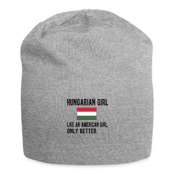 Proud Hungarian Hungary Flag Hungarian roots - Jersey Beanie - heather grey - Front