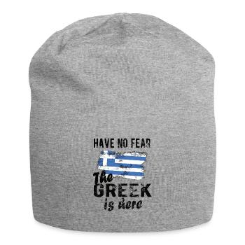 Greek Greece Origin Greek flag - Jersey Beanie - heather grey - Front