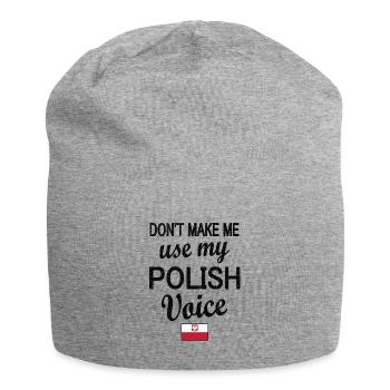Proud Pole Poland Flag Polish Roots - Jersey Beanie - heather grey - Front