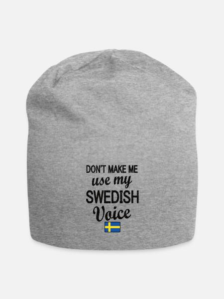 Schwede Schweden Flagge Schwedische Wurzeln - Jersey-Beanie - Grau meliert