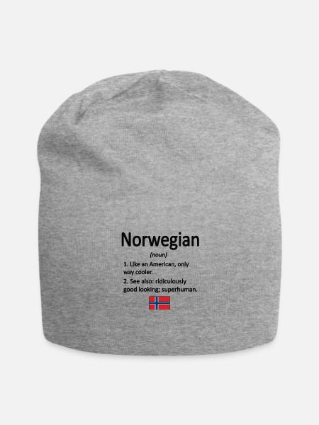 Norvégien Drapeau norvégien Racines norvégiennes - Bonnet en jersey - gris chiné