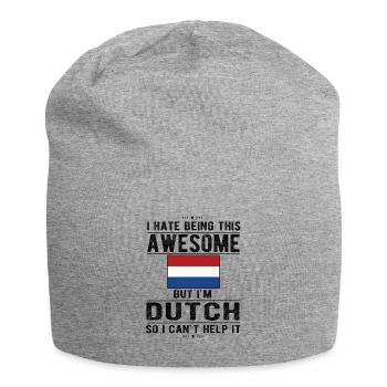 Dutch Netherlands Dutch origin - Jersey Beanie - heather grey - Front