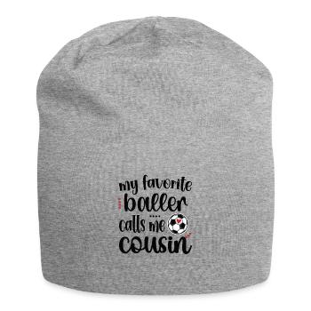 Best Soccer Cousin Of A Soccer Player Cousin Gift - Jersey-Beanie - Grau meliert - Vorne