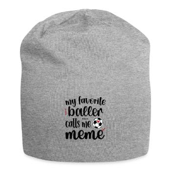 Proud Soccer Meme Grandma Of Soccer Player Meme - Jersey-Beanie - Grau meliert - Vorne