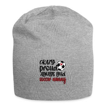Proud Soccer Nanny Grandma Of Soccer Player Nanny - Jersey-Beanie - Grau meliert - Vorne