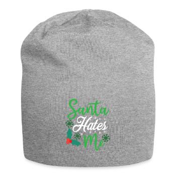 Le Père Noël me déteste Drôle de sarcasme de Noël - Bonnet en jersey - gris chiné - Devant