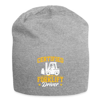 Staplerfahrer Gabelstaplerfahrer Gabelstapler Lohn - Jersey-Beanie - Grau meliert - Vorne