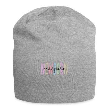 Beste Neugeborenen-Krankenschwester Geschenk - Jersey-Beanie - Grau meliert - Vorne