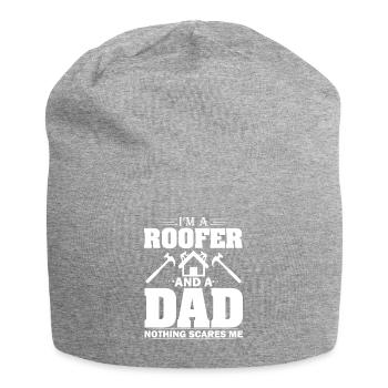 Papa Couvreur Père Toiture Artisanat Toiture Toiture - Bonnet en jersey - gris chiné - Devant