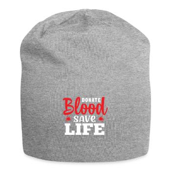 Blood donation Blood donors Blood donors - Jersey Beanie - heather grey - Front