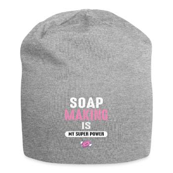 Savonner Fabrication de savon Fabrication de savon - Bonnet en jersey - gris chiné - Devant