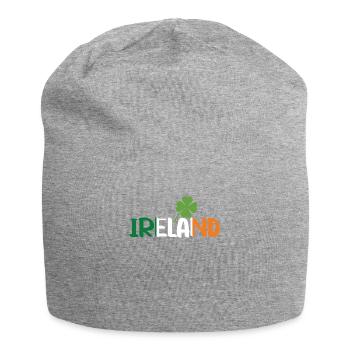 Ireland Flag Cloverleaf Vintage Irish Roots - Jersey Beanie - heather grey - Front