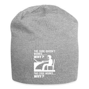 Software Developer Programmer Gift - Jersey Beanie - heather grey - Front