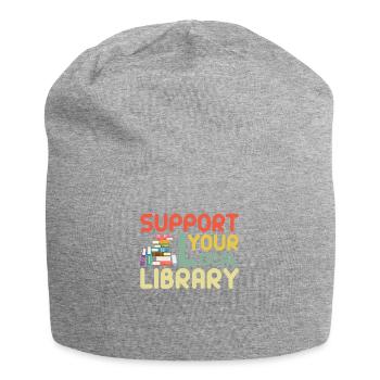 Bibliothek Bibliothekar Lesen - Jersey-Beanie - Grau meliert - Vorne
