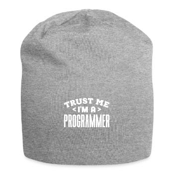 Software Developer Programmer Gift - Jersey Beanie - heather grey - Front