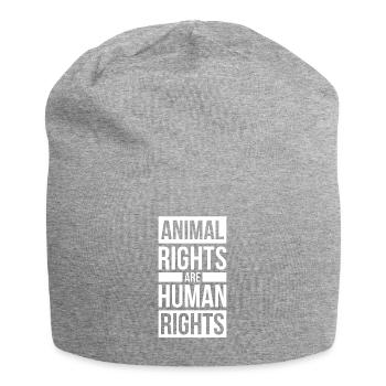 Tierschutz Naturschutz Respektiere Tierrechte - Jersey-Beanie - Grau meliert - Vorne