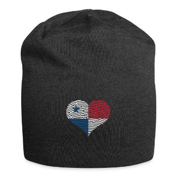 Drapeau du cœur du Panama Canal d’Amérique centrale - Bonnet en jersey - charbon - Devant