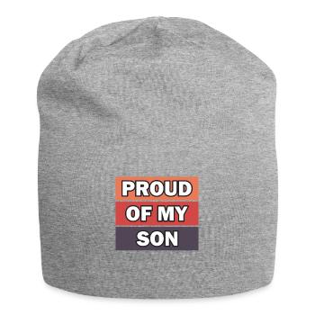 Je suis fier de mon fils - Bonnet en jersey - gris chiné - Devant