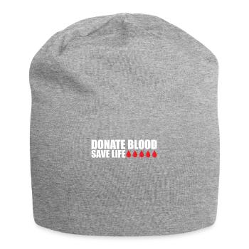Blood donation Blood donations Blood donors - Jersey Beanie - heather grey - Front