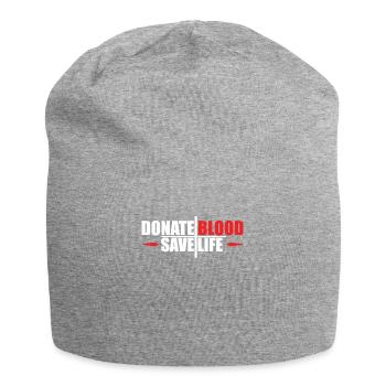 Blood donation Blood donations Blood donors - Jersey Beanie - heather grey - Front