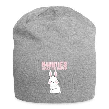 Rabbits Pet Love - Jersey Beanie - heather grey - Front