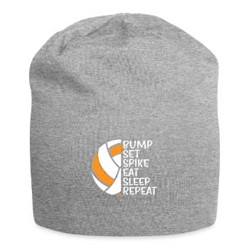 Volleyball Volley Aufschlag Volleyballspieler - Jersey-Beanie - Grau meliert - Vorne