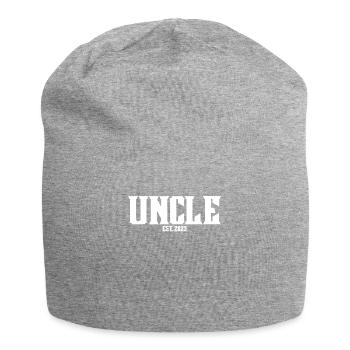 Onkel 2023 - Onkel werden - Jersey-Beanie - Grau meliert - Vorne
