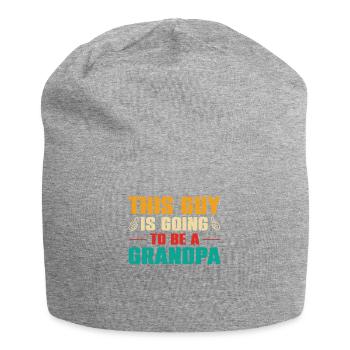 Opa Geschenkidee Opa weiß alles Spruch Großvater - Jersey-Beanie - Grau meliert - Vorne