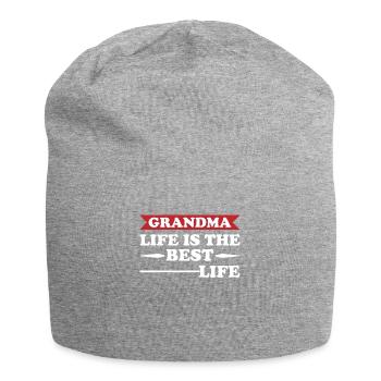 Grandma Pensioner Grandma Grandson Granddaughter Grandma - Jersey Beanie - heather grey - Front