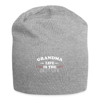 Grandma Pensioner Grandma Grandson Granddaughter Grandma - Jersey Beanie - heather grey - Front