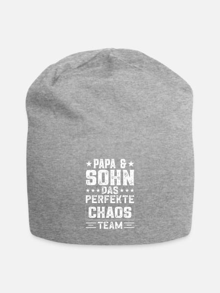 Papa und Söhne Sohn Vater Sohn - Jersey-Beanie - Grau meliert