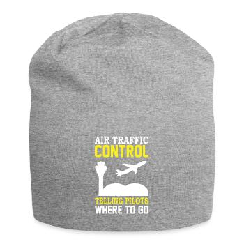 Air Traffic Controller Air Traffic Tower Controller Flight Attendant - Jersey Beanie - heather grey - Front