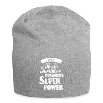 I survived a heart attack - Jersey Beanie - heather grey - Front