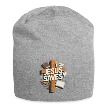 Jésus sauve - Jésus sauve - Bonnet en jersey - gris chiné - Devant