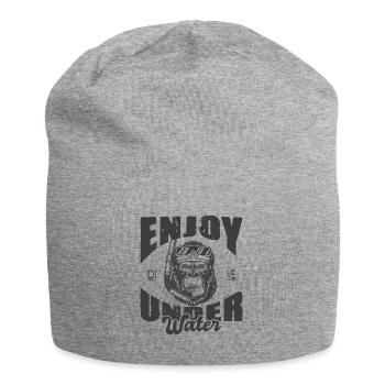 Snorkeling Diving Equipment Monkey Enjoy under Water - Jersey Beanie - heather grey - Front