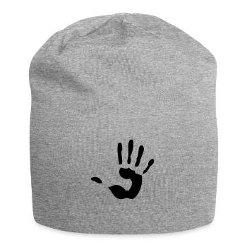 hand - Jersey Beanie - heather grey - Front