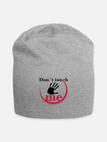 Don´t touch me - Jersey-Beanie - Grau meliert