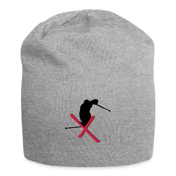 Ski - Freestyle - Jersey-Beanie - Grau meliert - Vorne