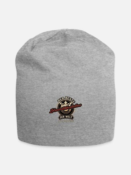 Der Beste Lebensmittelkontrolleur der Welt seit 45 - Jersey-Beanie - Grau meliert